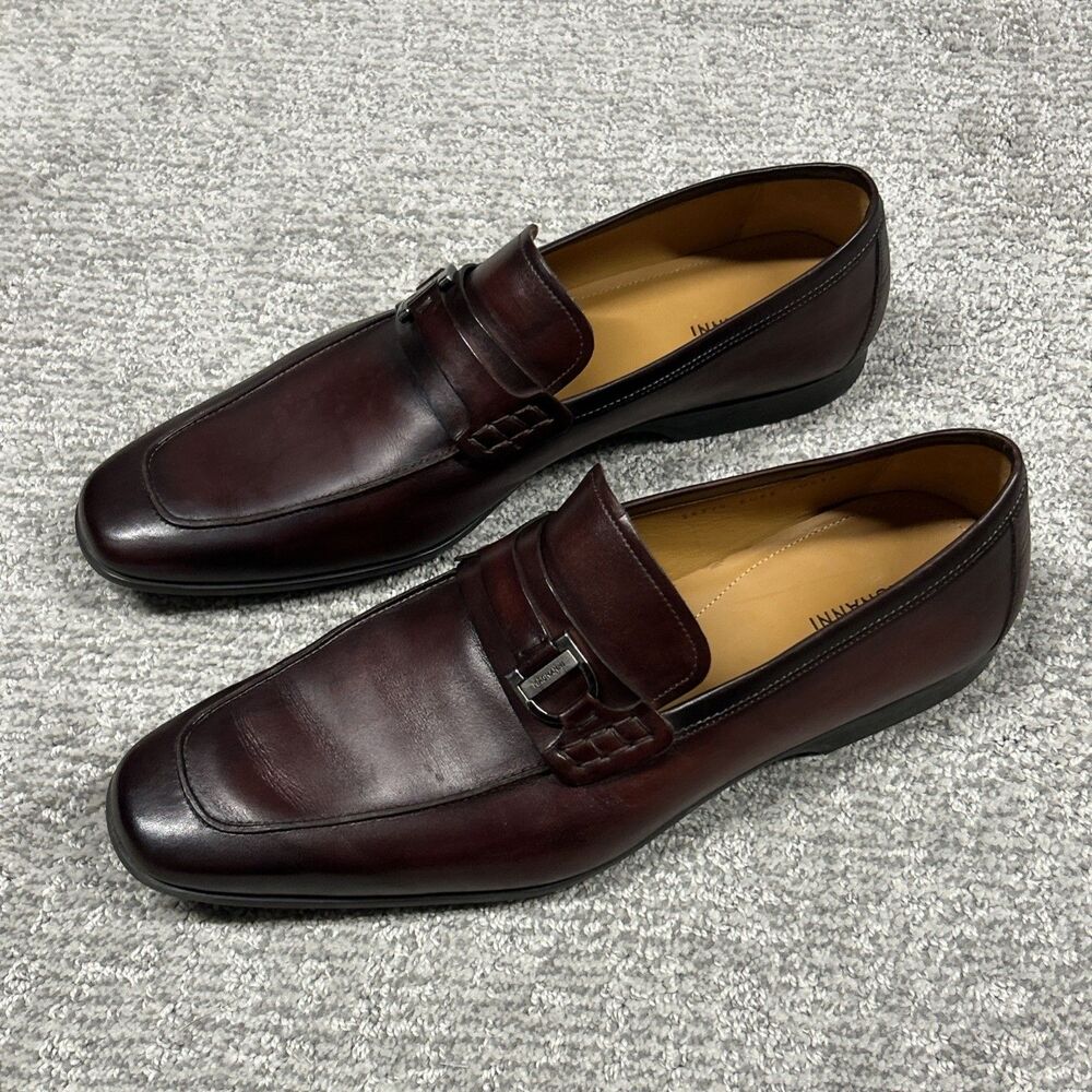 Magnanni Raso Loafers Mens 12 24379 Loafers Dark Brown Leather Slip On Shoes